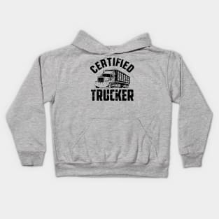 Certified Trucker (black) Kids Hoodie